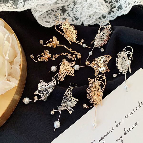 2020 vintage fairy simulation butterfly earrings 2020 summer gold color metal butterflies long drop earrings korean jewelry, Silver
2020 vintage fairy simulation butterfly earrings 2020 summer gold color metal butterflies long drop earrings korean jewelry, Silver