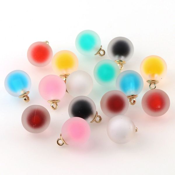 10piece 16mm new korean style colorful matte glass ball double color pendant for diy earrings charms jewelry accessories, Bronze;silver
10piece 16mm new korean style colorful matte glass ball double color pendant for diy earrings charms jewelry accessories, Bronze;silver