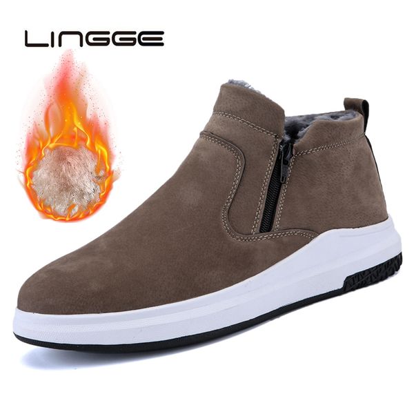 lingge men winter slip on plush snow boots fashion casual keep warm ankle boots for men male super warm zipper booties, Black
lingge men winter slip on plush snow boots fashion casual keep warm ankle boots for men male super warm zipper booties, Black