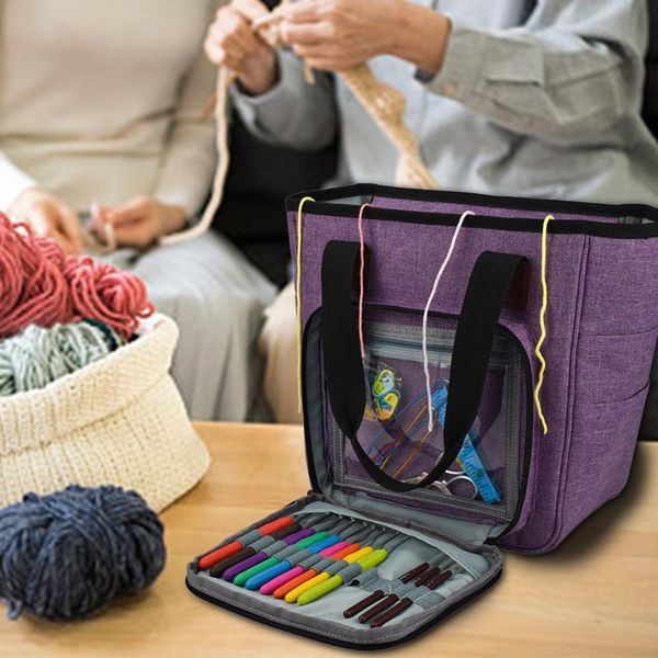portable knitting yarn bag storage handbag crochet hook needles sewing organizer
portable knitting yarn bag storage handbag crochet hook needles sewing organizer