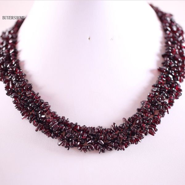 jewelry 4x8mm natural red garnet chip beads nylon line weave necklace 18" 1pcs re042, Silver
jewelry 4x8mm natural red garnet chip beads nylon line weave necklace 18" 1pcs re042, Silver