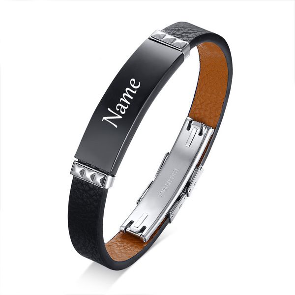 silicone engrave name leather bracelet for men diy black stainless steel bracelets fashion jewelry dropshipping, White
silicone engrave name leather bracelet for men diy black stainless steel bracelets fashion jewelry dropshipping, White