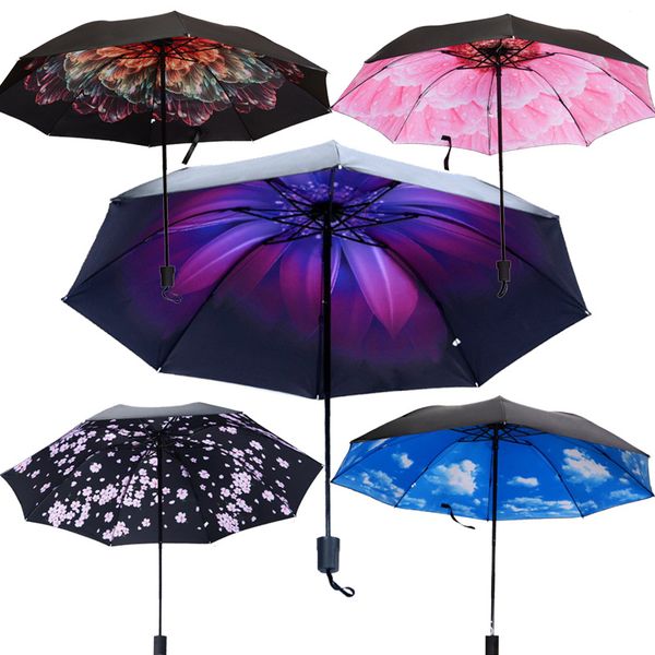 umbrellas black coating parasol rain sunny dual-use umbrella three folding inside beauty women windproof strong
umbrellas black coating parasol rain sunny dual-use umbrella three folding inside beauty women windproof strong