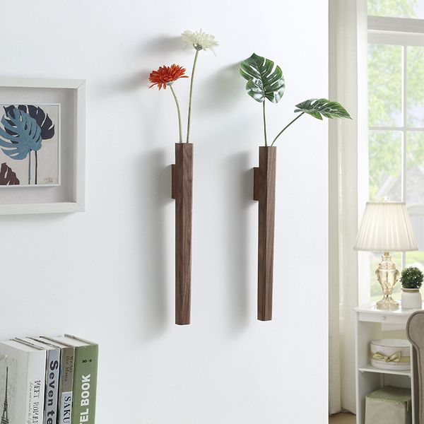 creative chinese wooden wall vase dried flower ornaments home living room wall mount hydroponic container black walnut 
creative chinese wooden wall vase dried flower ornaments home living room wall mount hydroponic container black walnut