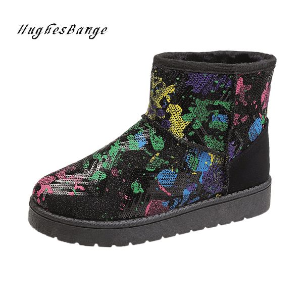 ankle boots for women womens snow new winter wild short student warm plus cotton fashion platform graffiti comfortable non-slip, Black
ankle boots for women womens snow new winter wild short student warm plus cotton fashion platform graffiti comfortable non-slip, Black