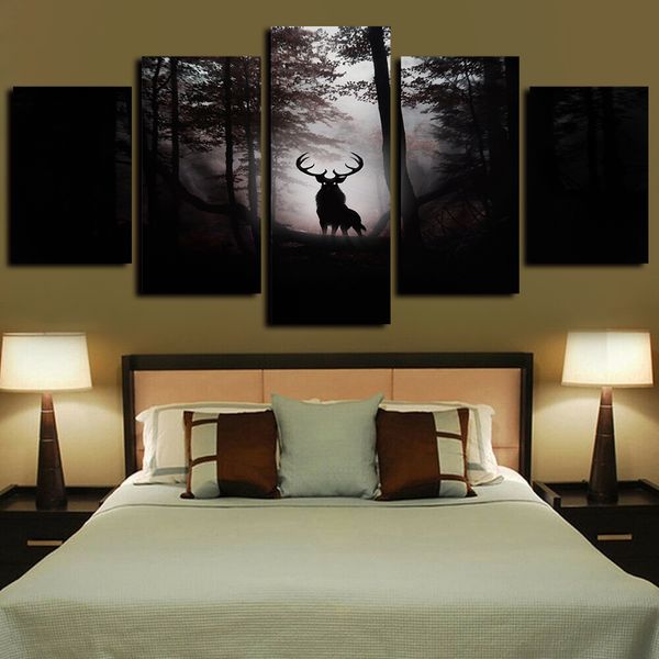 5 piece canvas wall art oil paintings giclee art print deer dark forest night poster artwork for bedroom living room home decor
5 piece canvas wall art oil paintings giclee art print deer dark forest night poster artwork for bedroom living room home decor
