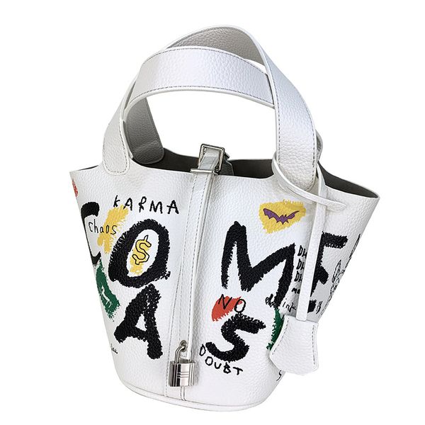 white bucket bag ladies fashion designer graffiti vegetable basket mother bag youth personality trend wild diagonal female bag 665
white bucket bag ladies fashion designer graffiti vegetable basket mother bag youth personality trend wild diagonal female bag 665