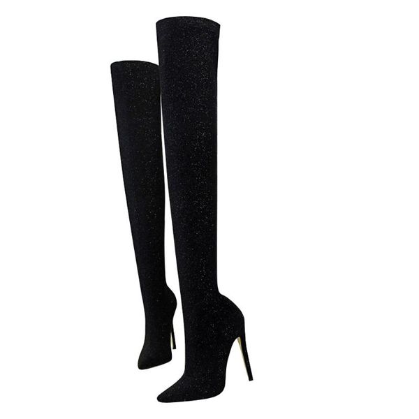 2020 fashion black crystal stretch leather sock boots pointed toe over-the-knee high heel pointed toe woman boot shoes k0158
2020 fashion black crystal stretch leather sock boots pointed toe over-the-knee high heel pointed toe woman boot shoes k0158