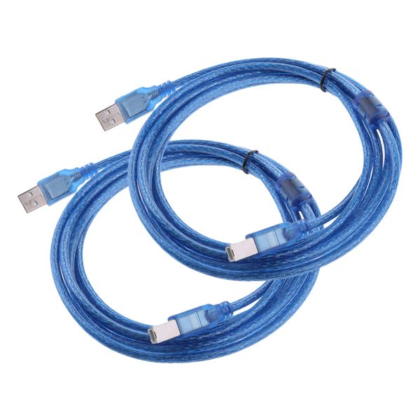 2x usb printer cable usb2.0 type-a male to type-b male printer scanner cable 
2x usb printer cable usb2.0 type-a male to type-b male printer scanner cable