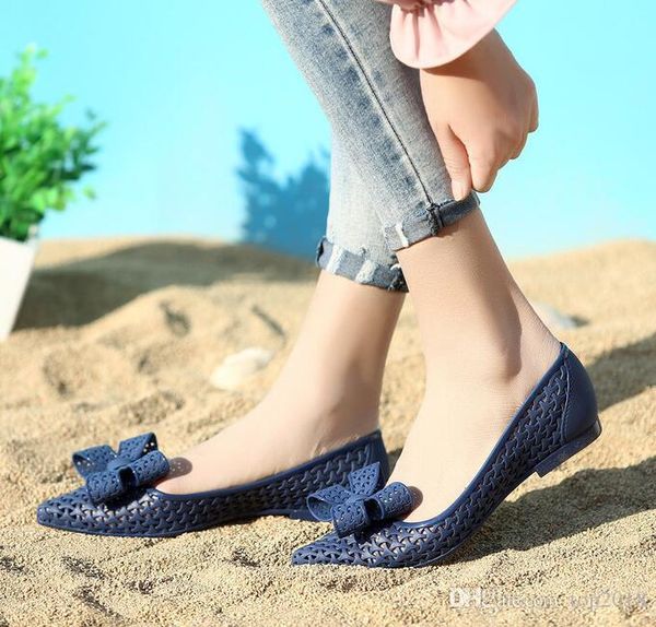 women summer flats fashion pointed bow hollow sandals soft ladies beachfront beach holiday simple pvc jelly sandals
women summer flats fashion pointed bow hollow sandals soft ladies beachfront beach holiday simple pvc jelly sandals