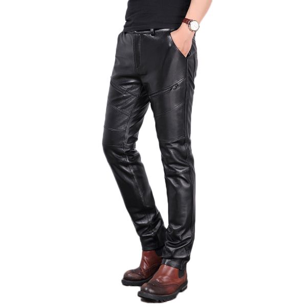 black thick genuine pants men clothing straight luxury sheepskin real leather biker trousers zippers streetwear man
black thick genuine pants men clothing straight luxury sheepskin real leather biker trousers zippers streetwear man