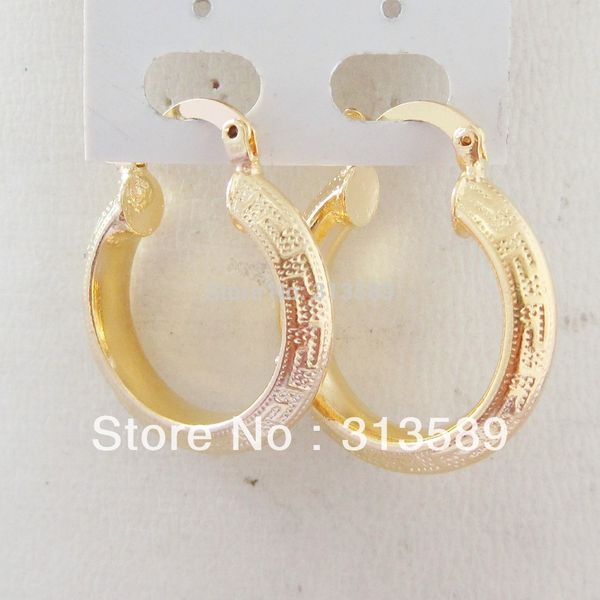 min order 10$ can mix design /greek key pattern - yellow gold gp overlay fill with brass hoop 22mm 0.87" earring/great gift, Golden;silver
min order 10$ can mix design /greek key pattern - yellow gold gp overlay fill with brass hoop 22mm 0.87" earring/great gift, Golden;silver