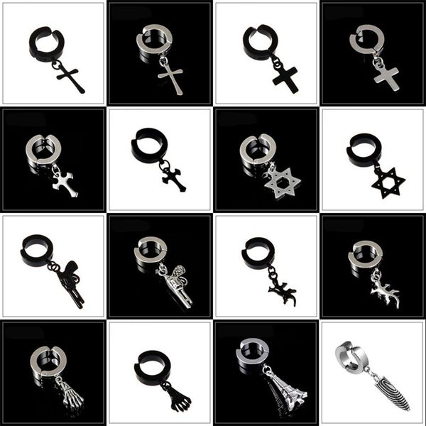dreambell men clip earrings hiphop fashion rock style hypoallergenic cross shaped titanium steel ear clip earrings accessories, Silver
dreambell men clip earrings hiphop fashion rock style hypoallergenic cross shaped titanium steel ear clip earrings accessories, Silver