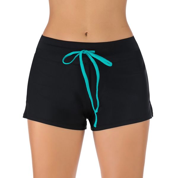 women's swimsuit bottom popular summer swimming trunks solid color beach swimming suit mid waist tankini bottom, White;black
women's swimsuit bottom popular summer swimming trunks solid color beach swimming suit mid waist tankini bottom, White;black