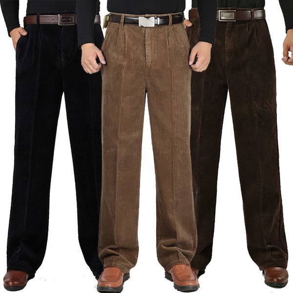 men's pants winter cashmere casual cotton corduroy double pleated high waist loose thick more size 30-44 46, Black
men's pants winter cashmere casual cotton corduroy double pleated high waist loose thick more size 30-44 46, Black