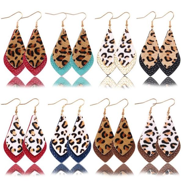 fashion pu leather earrings multilayer leaves earring leopard print dangle hook eardrop geometry jewelry for women designer jewelry gift, Silver
fashion pu leather earrings multilayer leaves earring leopard print dangle hook eardrop geometry jewelry for women designer jewelry gift, Silver