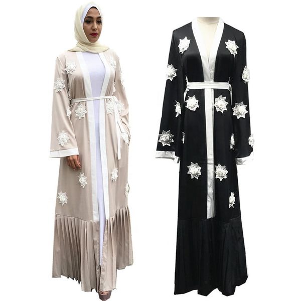 turkish abaya kimono dubai muslim long dress pearls floral cardigan robe pleated hijab dress islamic clothing abaya for women, Red 
turkish abaya kimono dubai muslim long dress pearls floral cardigan robe pleated hijab dress islamic clothing abaya for women, Red