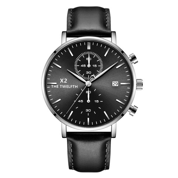 montre homme new arrival brand chronograph quartz watches mens leather strap 3atm waterproof male clock watches luxury, Slivery;brown
montre homme new arrival brand chronograph quartz watches mens leather strap 3atm waterproof male clock watches luxury, Slivery;brown