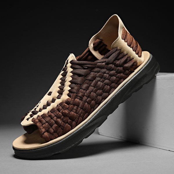 casoipra weave ethnic style men gladiator sandals summer comfortable open toe slippers casual beach shoes sandalias romanas, Black
casoipra weave ethnic style men gladiator sandals summer comfortable open toe slippers casual beach shoes sandalias romanas, Black