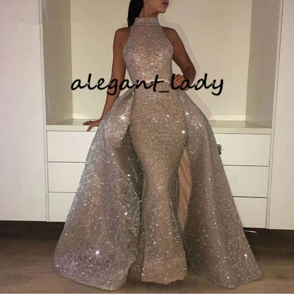 yousef aljasmi high neck abendkleider prom dress with detachable train 2020 mermaid glitter arabic avondjurk mermaid evening dresses, Black
yousef aljasmi high neck abendkleider prom dress with detachable train 2020 mermaid glitter arabic avondjurk mermaid evening dresses, Black