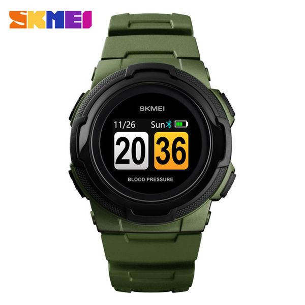 

skmei smart watch heart rate sport pedometer remote camera calorie bluetooth smartwatch reminder digital wristwatches relojes, Slivery;brown
