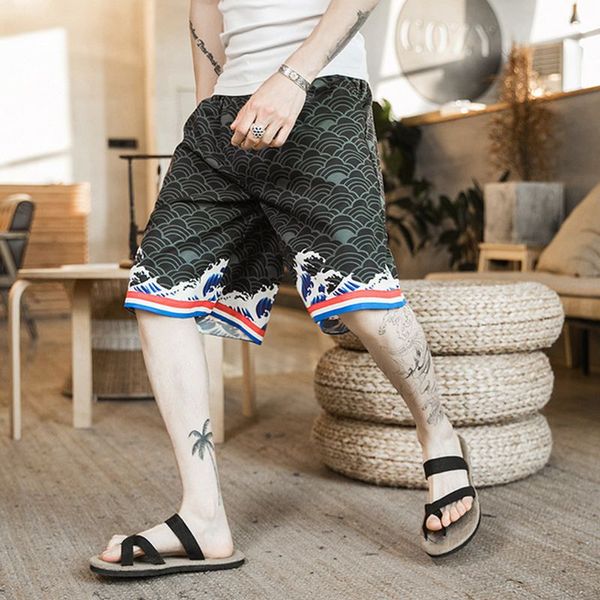men's shorts sinicism store men 2021 printed vintage casual mens chinese style short summer male knee length oversize, White;black
men's shorts sinicism store men 2021 printed vintage casual mens chinese style short summer male knee length oversize, White;black