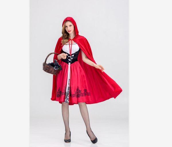 2020 womens halloween suit designer womens suits luxury little red riding hood costume for women cloaks dresses cosplay, Black;red
2020 womens halloween suit designer womens suits luxury little red riding hood costume for women cloaks dresses cosplay, Black;red