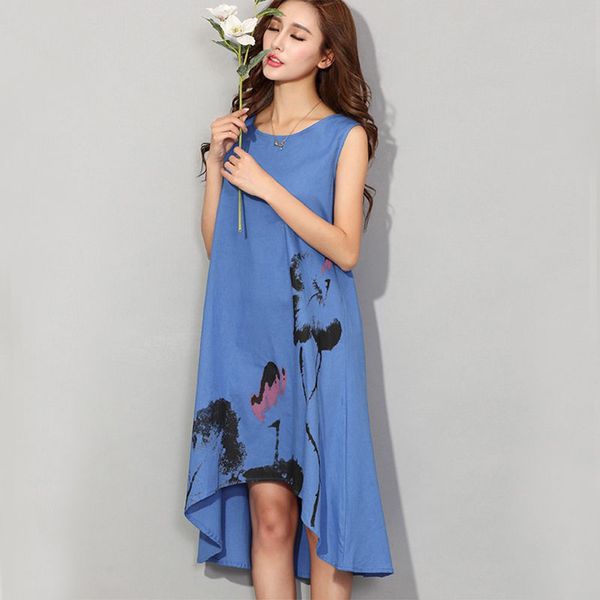 elegant women vestidos sleeveless casual loose dress party tube beach style 2017 new arrival summer chinese printed dresses, Black;gray
elegant women vestidos sleeveless casual loose dress party tube beach style 2017 new arrival summer chinese printed dresses, Black;gray