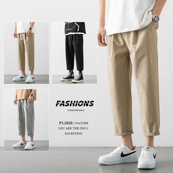 men pants 2020 new summer men's harem pants streetwear loose casual ankle length trousers leisure trousers, Black
men pants 2020 new summer men's harem pants streetwear loose casual ankle length trousers leisure trousers, Black