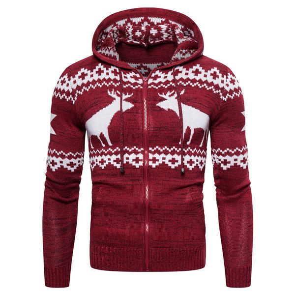 men sweater zipper autumn winter fashion brand elk print christmas sweater knitwear warm cardigan hooded jacket mens sweat homme, White;black
men sweater zipper autumn winter fashion brand elk print christmas sweater knitwear warm cardigan hooded jacket mens sweat homme, White;black