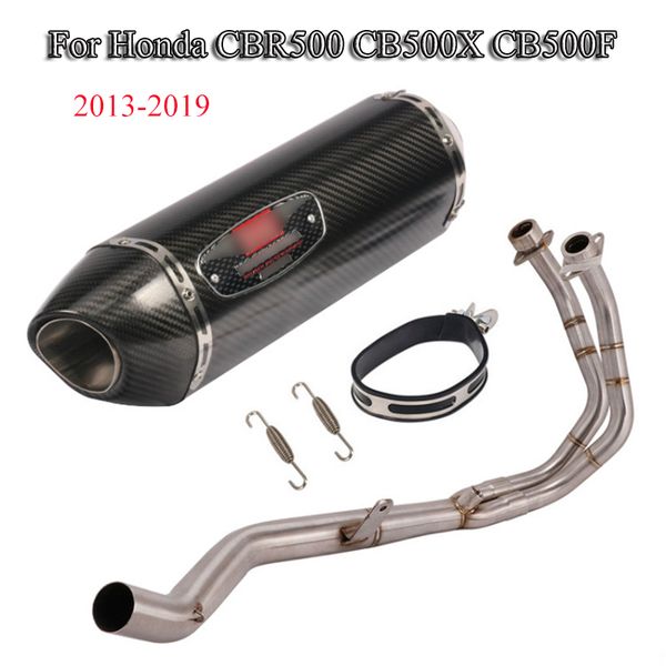 for cbr500 cb500x cb500f motorcycle exhaust pipe header front link pipe connect 51mm exhaust muffler tip slip on 2013-2019
for cbr500 cb500x cb500f motorcycle exhaust pipe header front link pipe connect 51mm exhaust muffler tip slip on 2013-2019