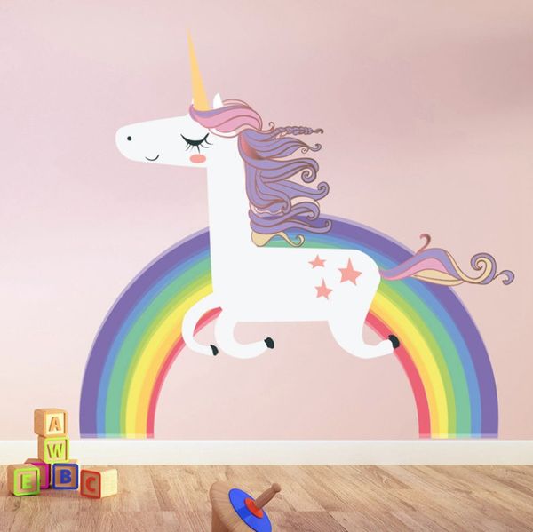 Magic Unicorn Wall Stickers Colorful Animals Horse Stars Wall Decals For Kids Girls Room Poster Wallpaper Home Decor
Magic Unicorn Wall Stickers Colorful Animals Horse Stars Wall Decals For Kids Girls Room Poster Wallpaper Home Decor