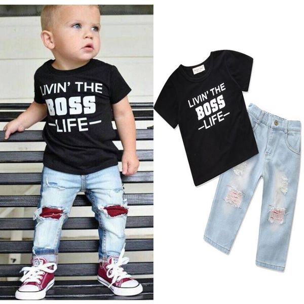boys clothes suit 2020 new children wear letter short-sleeved t-shirt with hole denim long pants jeans two-piece suit, White
boys clothes suit 2020 new children wear letter short-sleeved t-shirt with hole denim long pants jeans two-piece suit, White