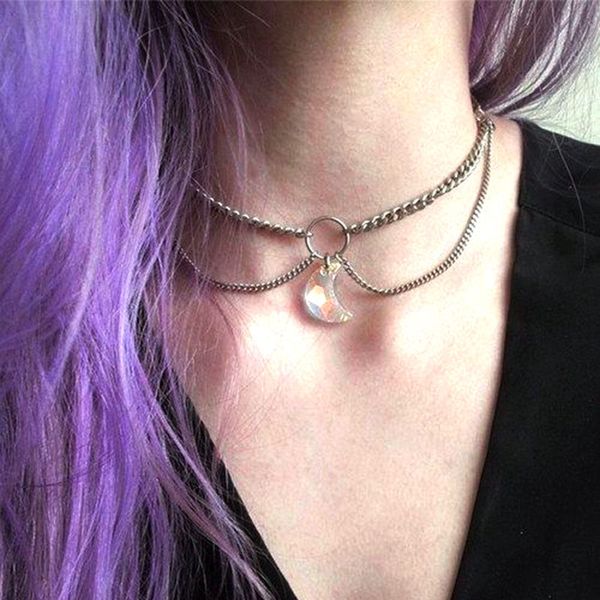 fashion crystal moon pendant chain multi-layer necklace for women girl gift jewelry, Golden;silver
fashion crystal moon pendant chain multi-layer necklace for women girl gift jewelry, Golden;silver