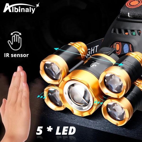 super bright sensor led headlamp with 5*led outdoor professional led headlight for adventure, fishing, camping, etc
super bright sensor led headlamp with 5*led outdoor professional led headlight for adventure, fishing, camping, etc