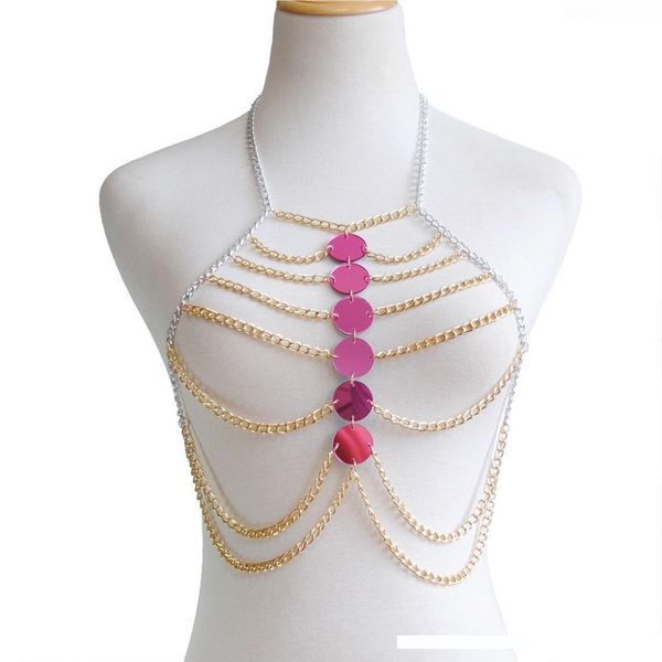 fashion multi-layer hollow personality retro acrylic round bra body chain, Slivery;golden
fashion multi-layer hollow personality retro acrylic round bra body chain, Slivery;golden