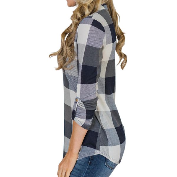 новых женщин plaid printed блузы осень моды дизайнерские v шеи женские рубашки топы с длинным рукавом одежда, White
новых женщин plaid printed блузы осень моды дизайнерские v шеи женские рубашки топы с длинным рукавом одежда, White