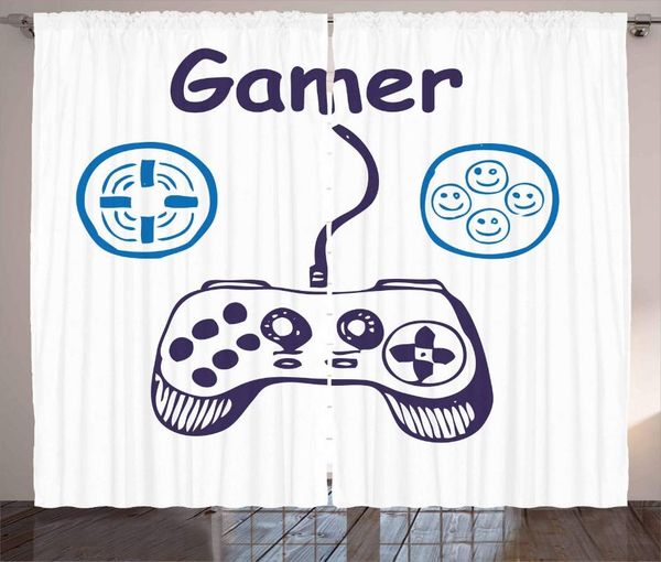 gamer curtains sketch of videogame controller d-pad and smiling buttons design living room bedroom window drapes azure blue
gamer curtains sketch of videogame controller d-pad and smiling buttons design living room bedroom window drapes azure blue
