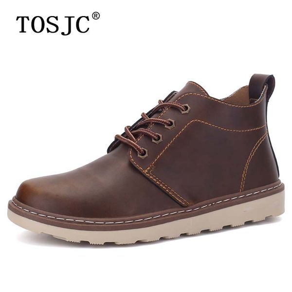 tosjc spring mens leather boots round-toe cowboy boots for male fashion outdoor motorcycle tough casual work safety, Black
tosjc spring mens leather boots round-toe cowboy boots for male fashion outdoor motorcycle tough casual work safety, Black