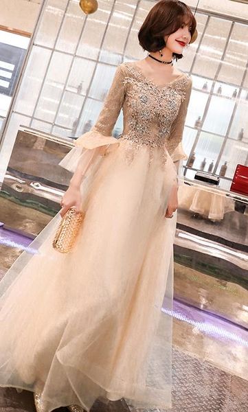 golden evening dress skirt for net red banquet 2009 new fashion sweet chiffon skirt annual meeting sleeve dress skirt long sleeve, Black
golden evening dress skirt for net red banquet 2009 new fashion sweet chiffon skirt annual meeting sleeve dress skirt long sleeve, Black