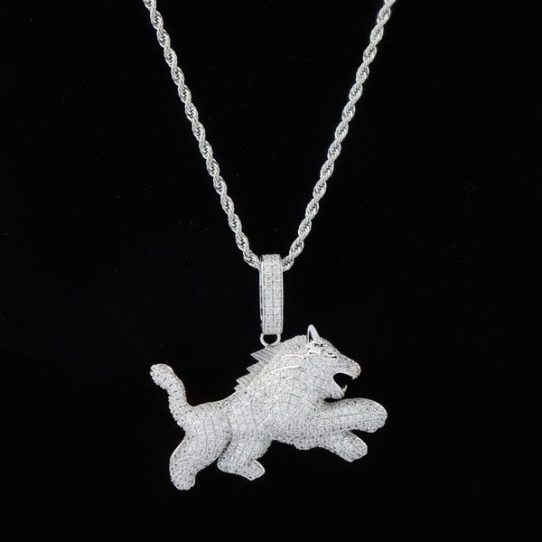 wholesale-iced out cubic zircon bling wolf dog animal necklace & pendant men women hip hop rock jewelry cz necklaces for gifts, Silver
wholesale-iced out cubic zircon bling wolf dog animal necklace & pendant men women hip hop rock jewelry cz necklaces for gifts, Silver