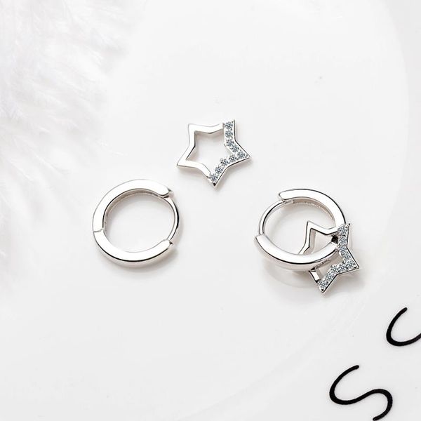smtcat real 925 sterling silver zircon star pendant round hoop earrings romantic accessories for women elegant fashion jewelry, Golden;silver
smtcat real 925 sterling silver zircon star pendant round hoop earrings romantic accessories for women elegant fashion jewelry, Golden;silver