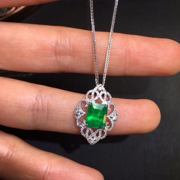 fine jewelry aigs certificate real 18k white gold au750 natural green emerald 1.67ct gemstones pendants for women fine necklace, Silver
fine jewelry aigs certificate real 18k white gold au750 natural green emerald 1.67ct gemstones pendants for women fine necklace, Silver
