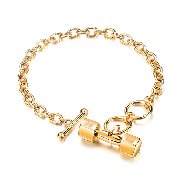 bracelets for mens sliver stainless steel punk little dumbbell bracelets titanium hand chain mens jewelry for boys gifts, Golden;silver
bracelets for mens sliver stainless steel punk little dumbbell bracelets titanium hand chain mens jewelry for boys gifts, Golden;silver