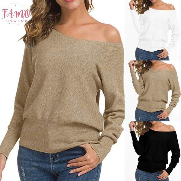 women blouse women autumn winter casual off shoulder long sleeve loose pullover solid cap sleeve drop shipping, White
women blouse women autumn winter casual off shoulder long sleeve loose pullover solid cap sleeve drop shipping, White