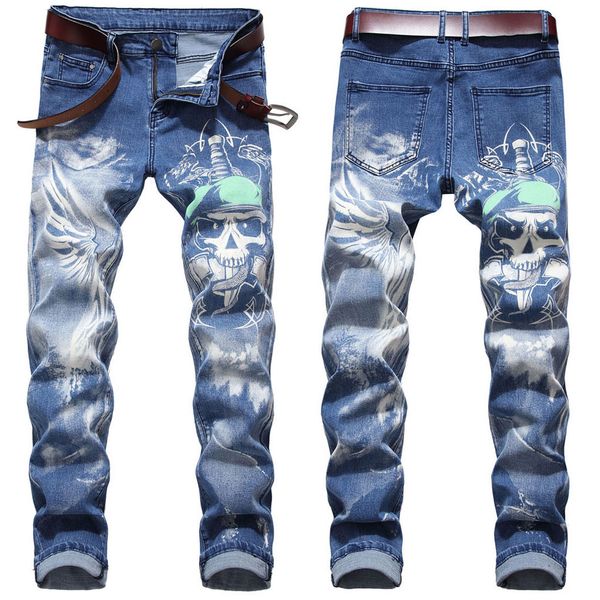 autumn fashion men stretchy ripped skinny print jeans destroyed hole slim fit hip hop designer denim jeans, Blue
autumn fashion men stretchy ripped skinny print jeans destroyed hole slim fit hip hop designer denim jeans, Blue