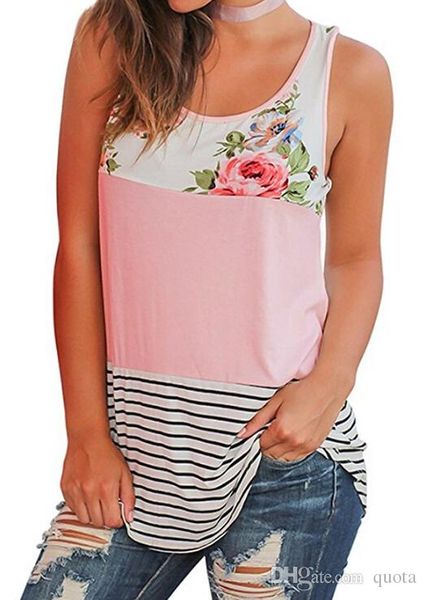 women t-shirt fashion flower print tee shirt casual loose sleeveless female summer vest tees, White
women t-shirt fashion flower print tee shirt casual loose sleeveless female summer vest tees, White