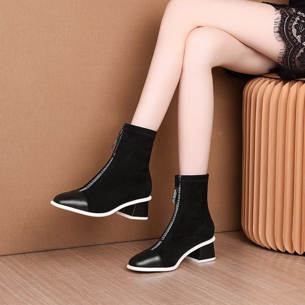 mljuese 2020 women ankle boots stretch fabric winter short plush zippers square toe high heels boots women size 41, Black
mljuese 2020 women ankle boots stretch fabric winter short plush zippers square toe high heels boots women size 41, Black
