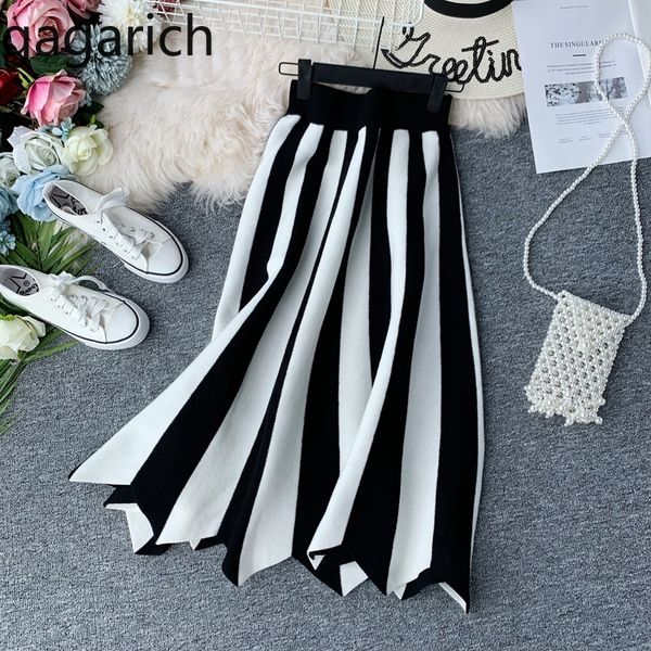 gagarich women skirt fashion 2019 casual striped irregular knitted a-line female elegant midi high waist skirts, Black;gray
gagarich women skirt fashion 2019 casual striped irregular knitted a-line female elegant midi high waist skirts, Black;gray