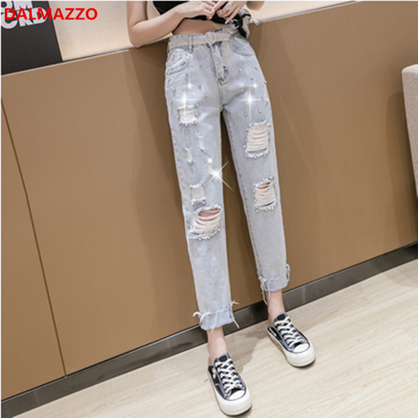 2xl plus size high waist women push up beggar denim nine pants with belt 2020 new summer design drilling hole jeans for womens, Blue
2xl plus size high waist women push up beggar denim nine pants with belt 2020 new summer design drilling hole jeans for womens, Blue